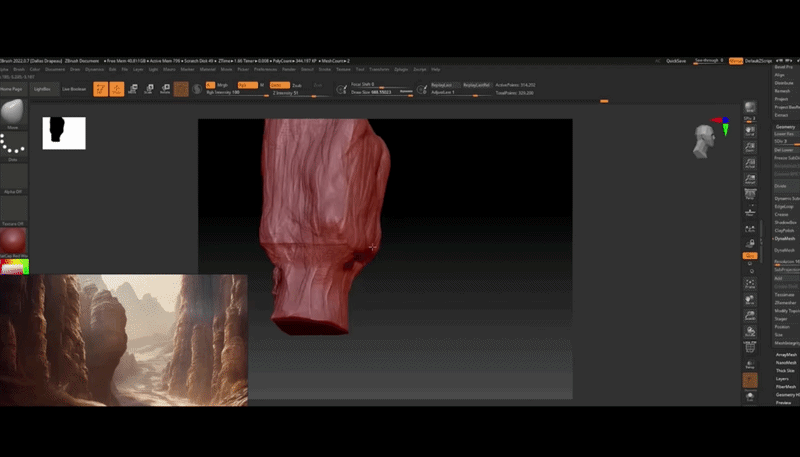 Digital sculpting in ZBrush
